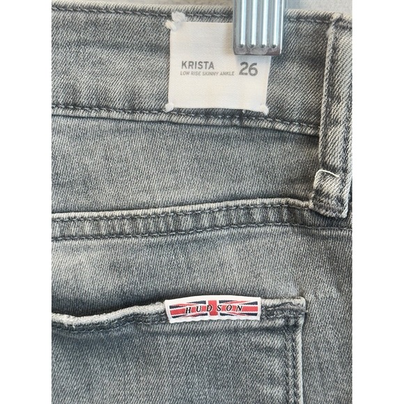 Hudson Jeans Women's Size 26 Krista Low Rise Skinny Ankle Gray Denim - Picture 3 of 9
